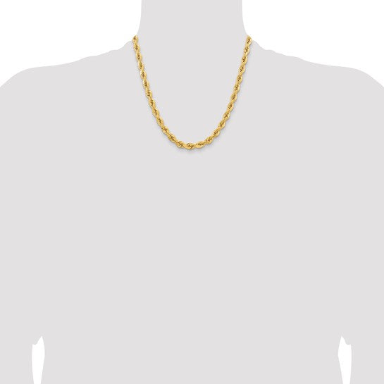 Semi-Solid Gold Rope Chain