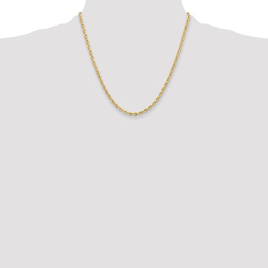 Semi-Solid Gold Rope Chain