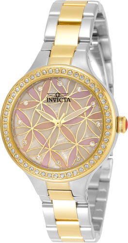 Invicta Women's 35879 Wildflower  Quartz 3 Hand Grey, Pink, Purple Dial Watch