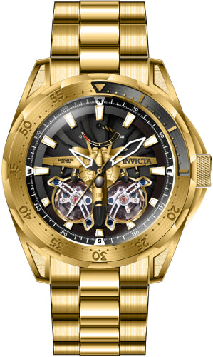 Invicta factory Aviator Automatic Multifunction Dial Watch in Gold