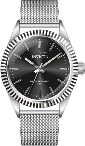 Invicta Men's 45705 Specialty  Quartz 3 Hand Black Dial Watch
