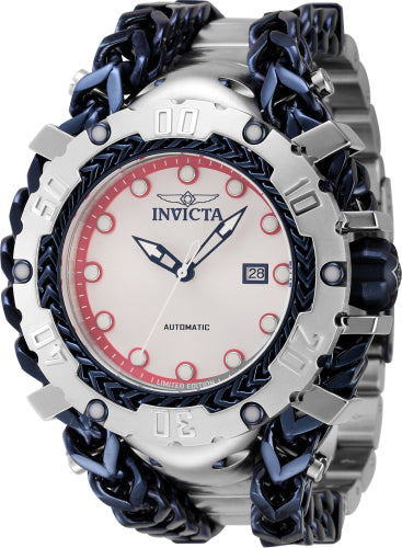 Invicta Men's 46217 Gladiator Automatic 3 Hand Red, Silver Dial Watch