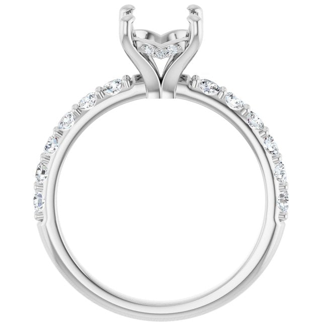 Oval Engagement Ring Mounting - Prince