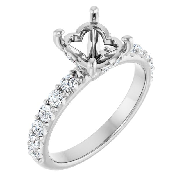 Oval Engagement Ring Mounting - Prince