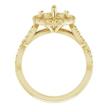Pear Infinity Diamond Engagement Ring