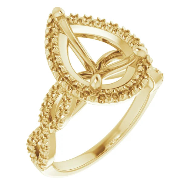 Pear Infinity Diamond Engagement Ring