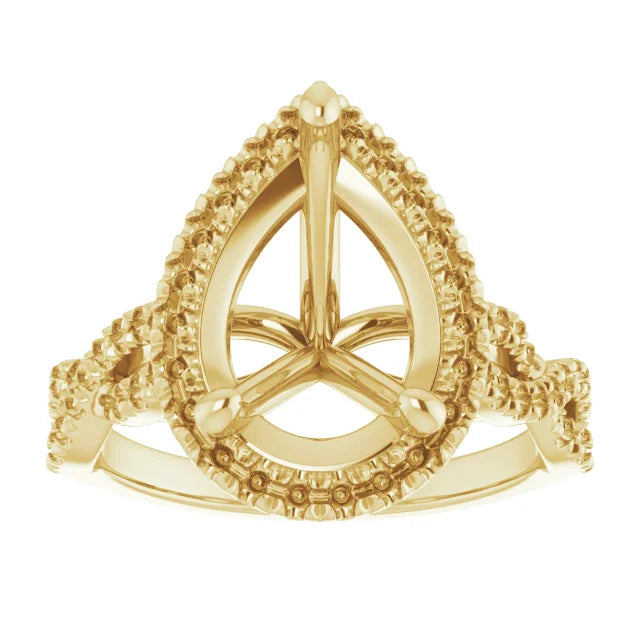 Pear Infinity Diamond Engagement Ring