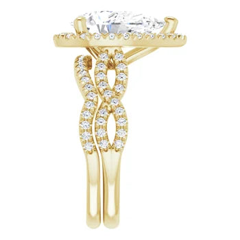 Pear Infinity Diamond Engagement Ring