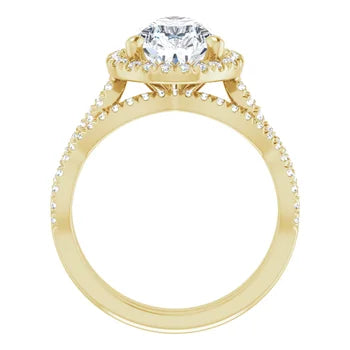 Pear Infinity Diamond Engagement Ring