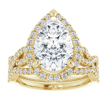 Pear Infinity Diamond Engagement Ring