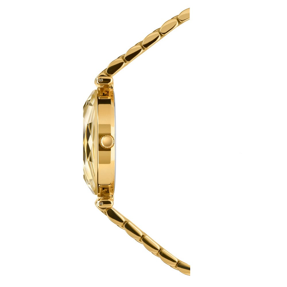 FACET BRILLIANT, Brilliant-Cut, Gold Plated Swiss Quartz Watch, 15MM Band -Gold Dial | MSRP: $369.90