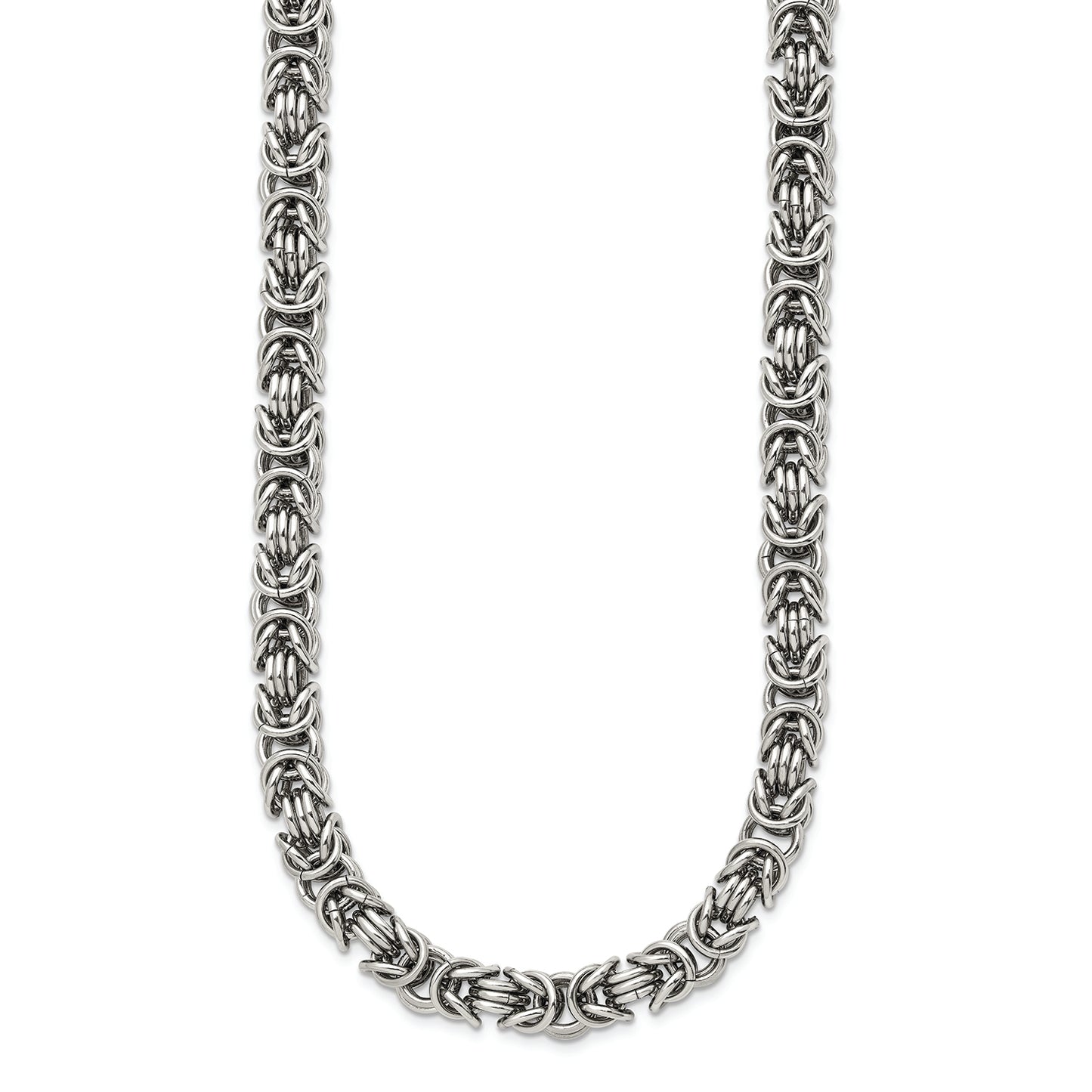 Stainless Steel Polished Fancy Link 18in Necklace