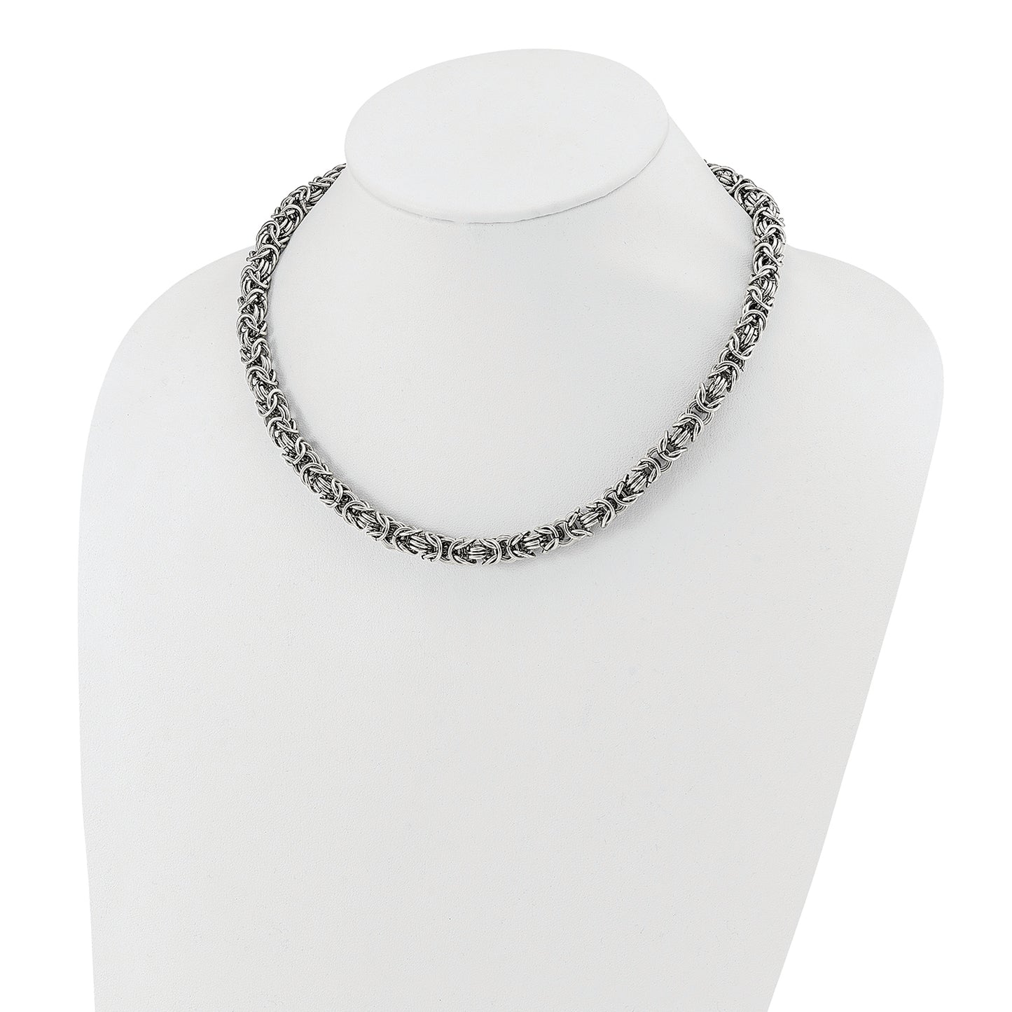 Stainless Steel Polished Fancy Link 18in Necklace