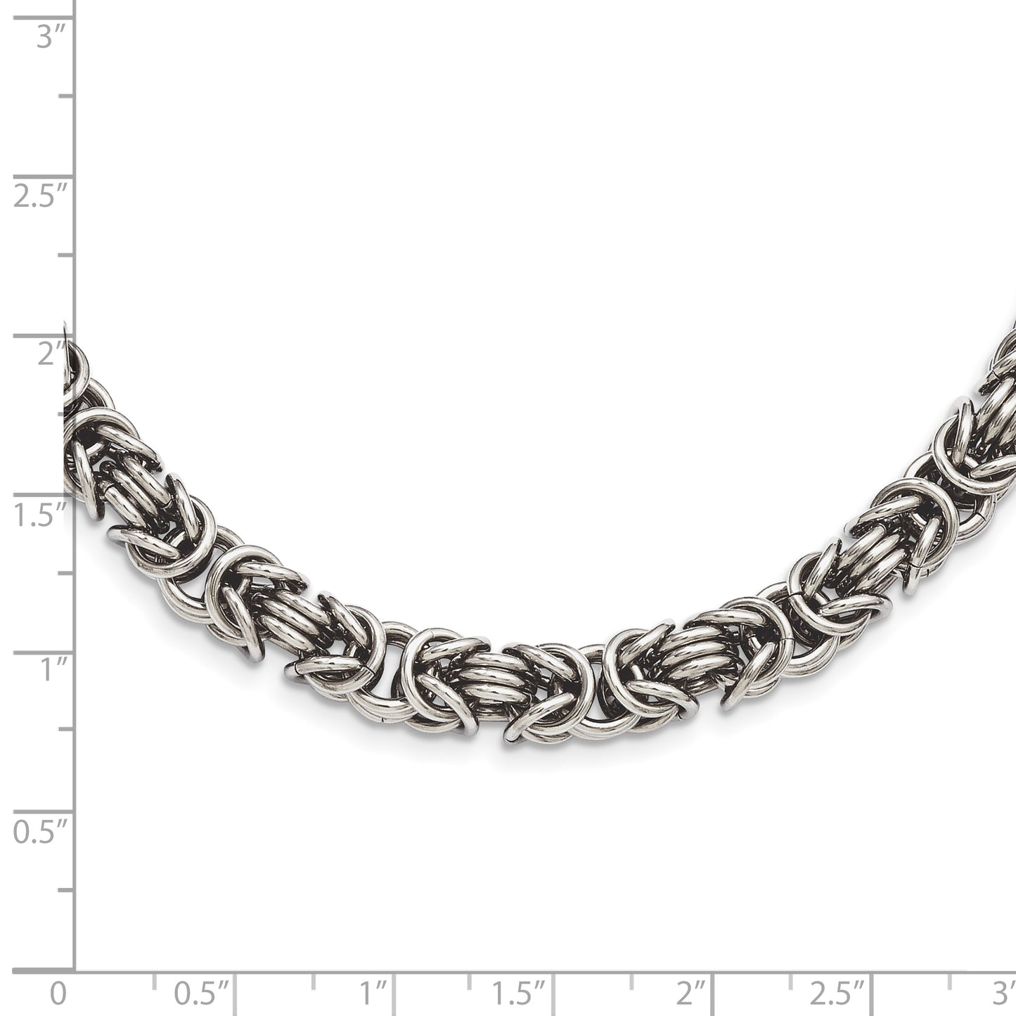 Stainless Steel Polished Fancy Link 18in Necklace