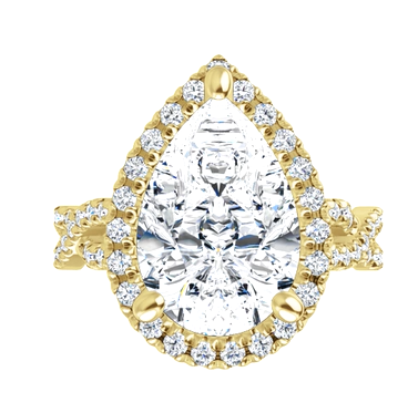 Pear Infinity Diamond Engagement Ring