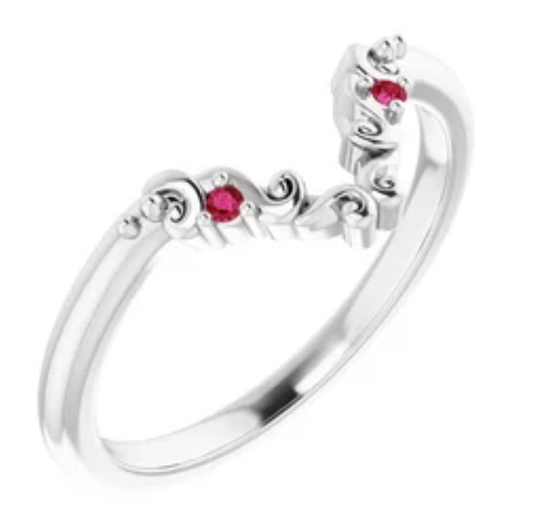 14K Wedding Band Oval