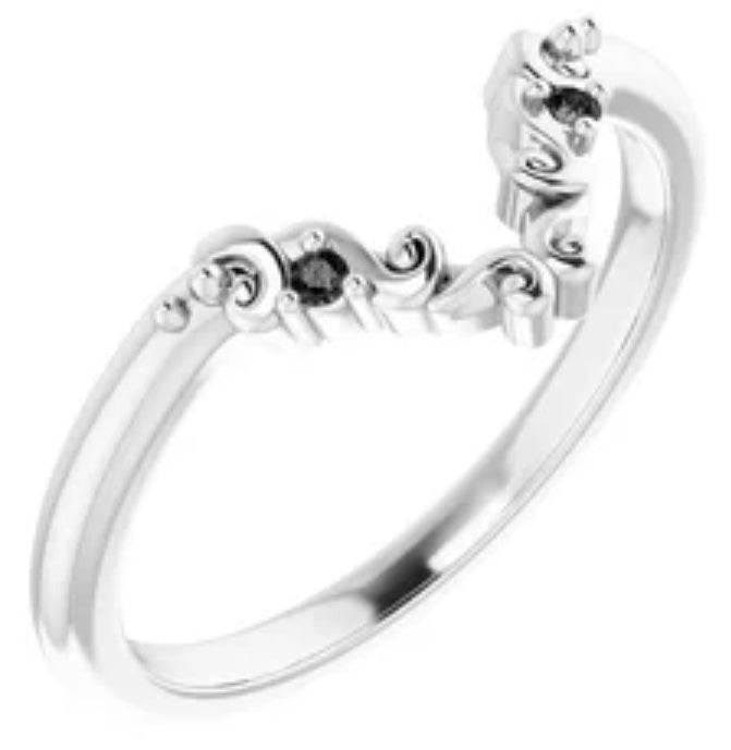 14K Wedding Band Oval
