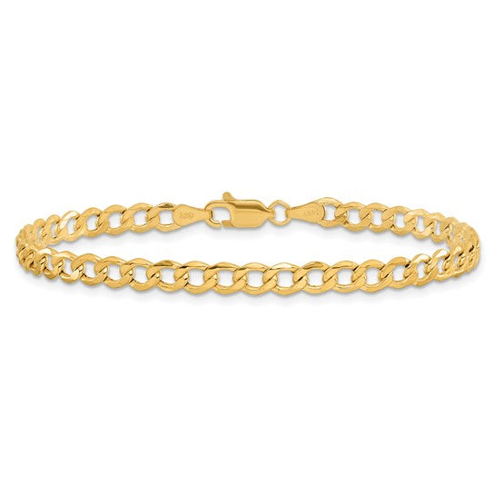 Semi-Solid Gold Curb Bracelet/Anklet
