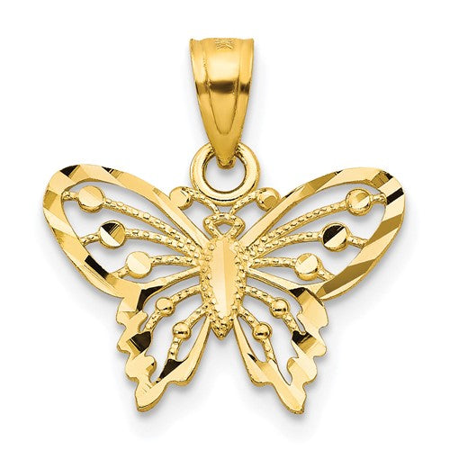Diamond-Cut Butterfly Charm