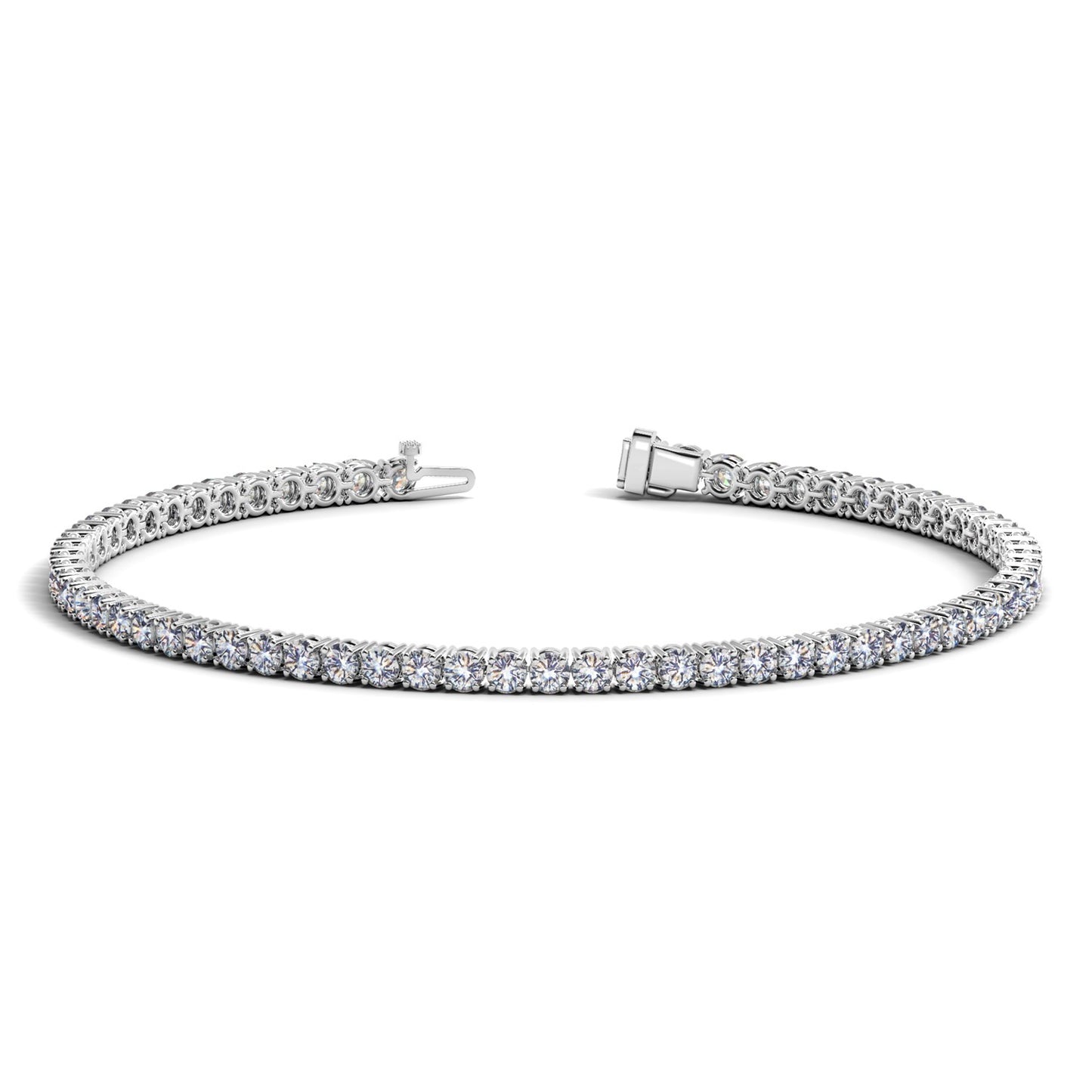 3 CTW 14KT Gold Round Diamond Tennis Bracelet