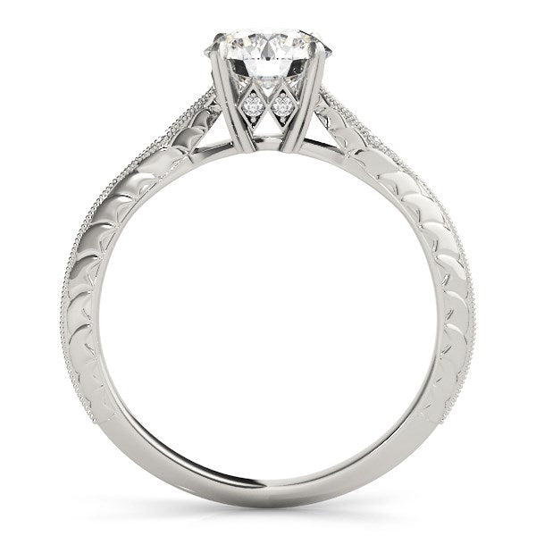 Diamond Engagement Ring with Side Clusters (1 1/8 cttw)