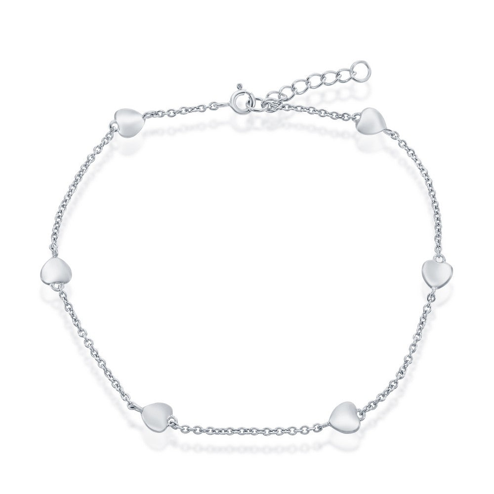 Sterling Silver Heart Anklet