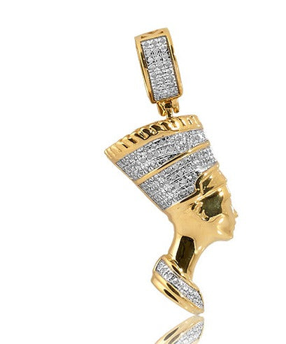 10KY 0.25CTW DIAMOND NEFERTITI PENDANT