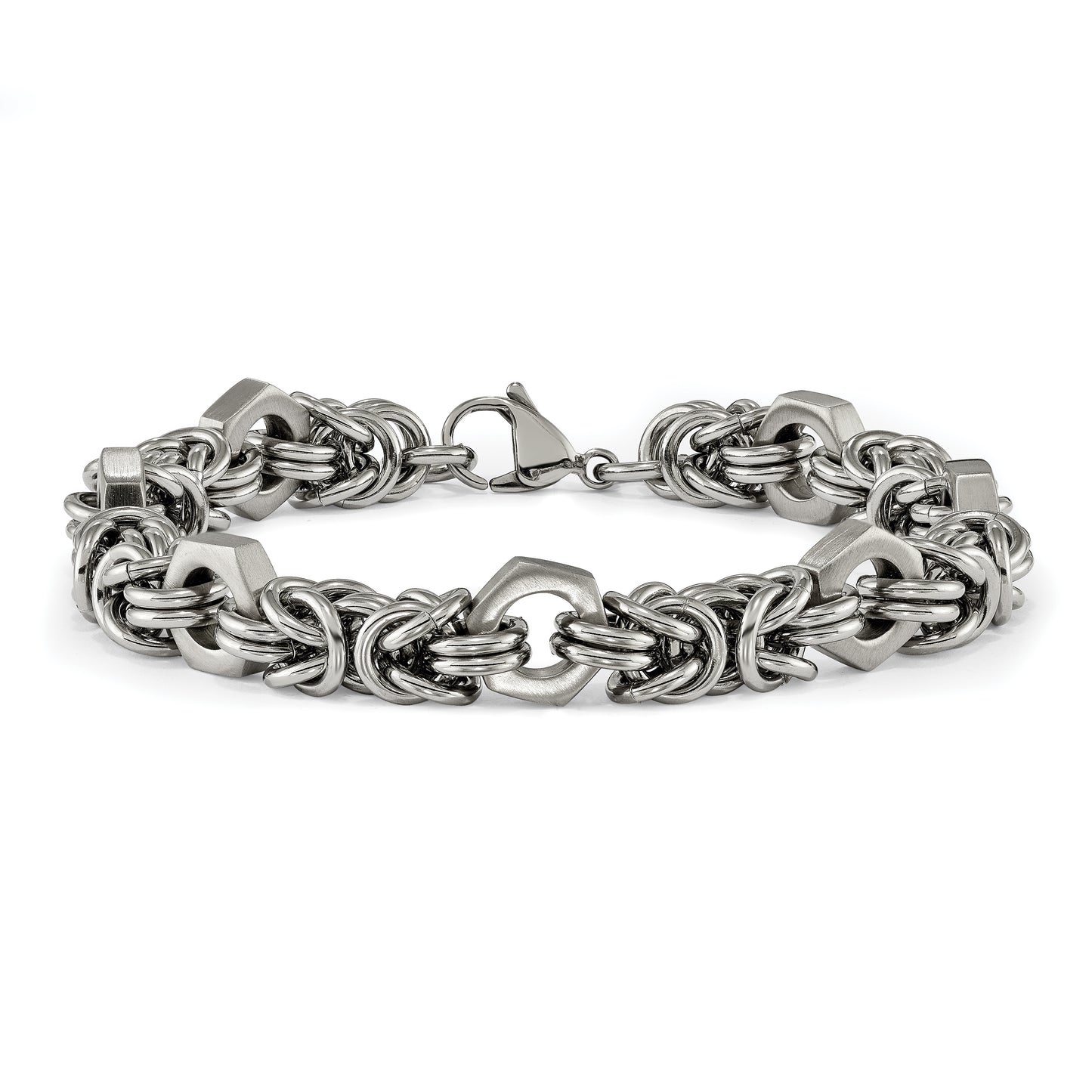 Stainless Steel Brushed and Polished 8.25in Bracelet