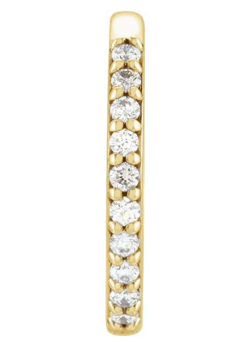 Single Hoop Earring 15mm 14K Yellow Gold