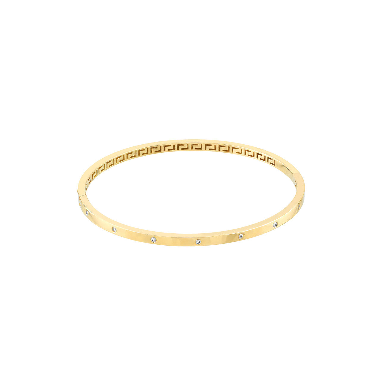 Square Tube Diamond Bangle