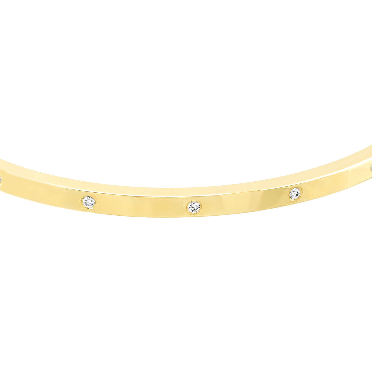 Square Tube Diamond Bangle