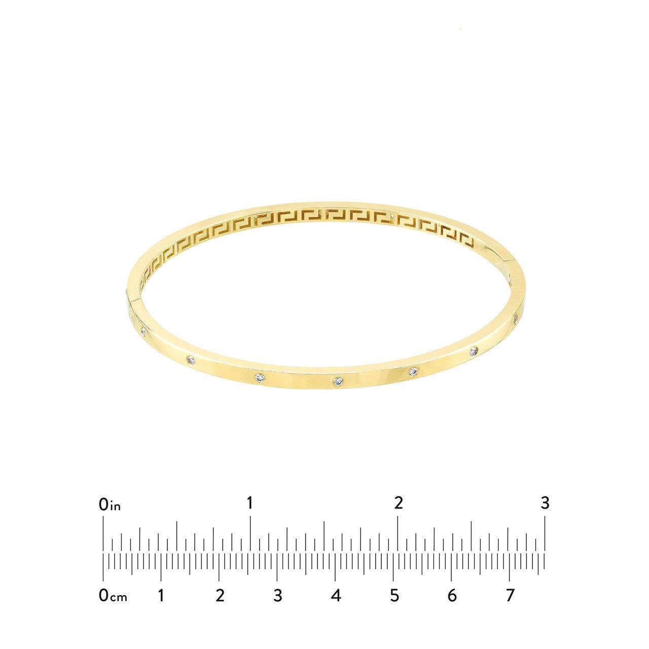 Square Tube Diamond Bangle