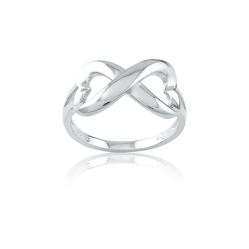 Sterling Silver Heart Infinity Ring