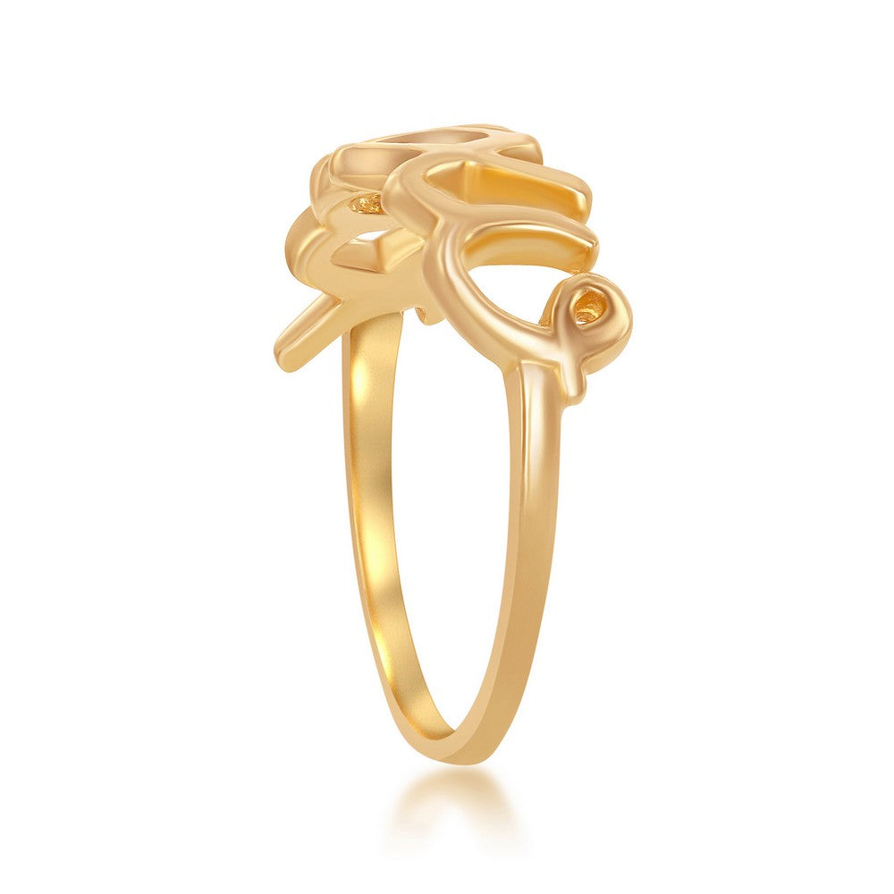 Sterling Silver GP XOXO Ring