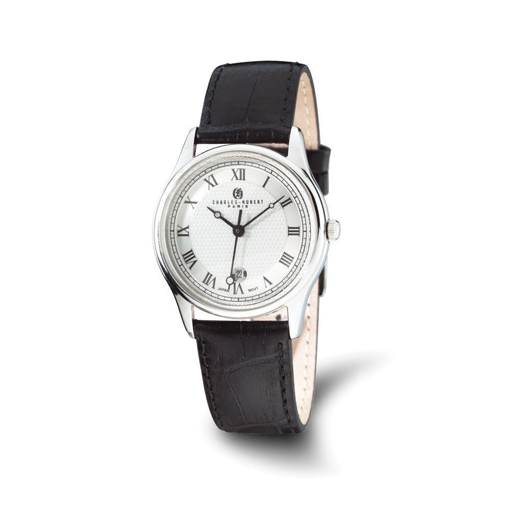 Ladies Charles Hubert Stainless Steel Leather Band 29mm Watch