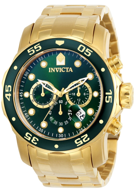 Invicta Men's 0075 Pro Diver  Quartz Chronograph Green Dial Watch