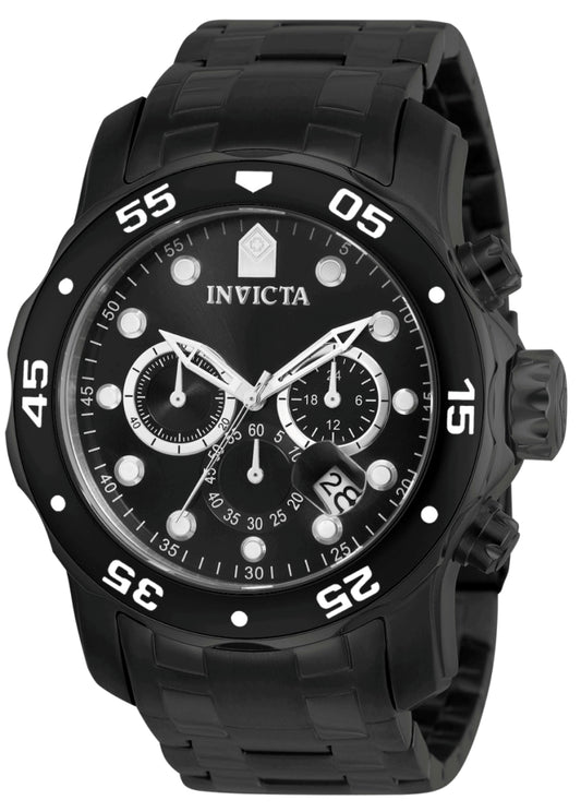Invicta Men's 0076 Pro Diver  Quartz Chronograph Black Dial Watch