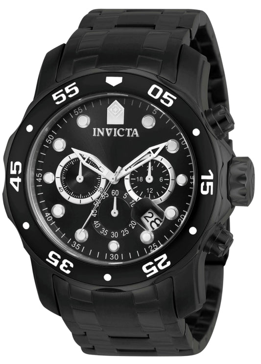 Invicta Men's 0076 Pro Diver Quartz Chronograph Black Dial Watch