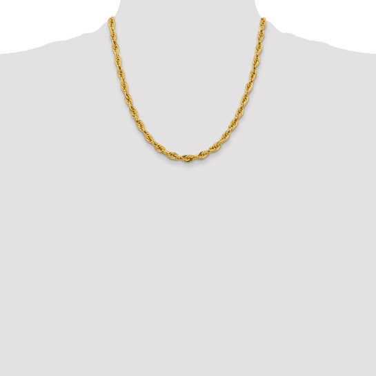 Semi-Solid Gold Rope Chain