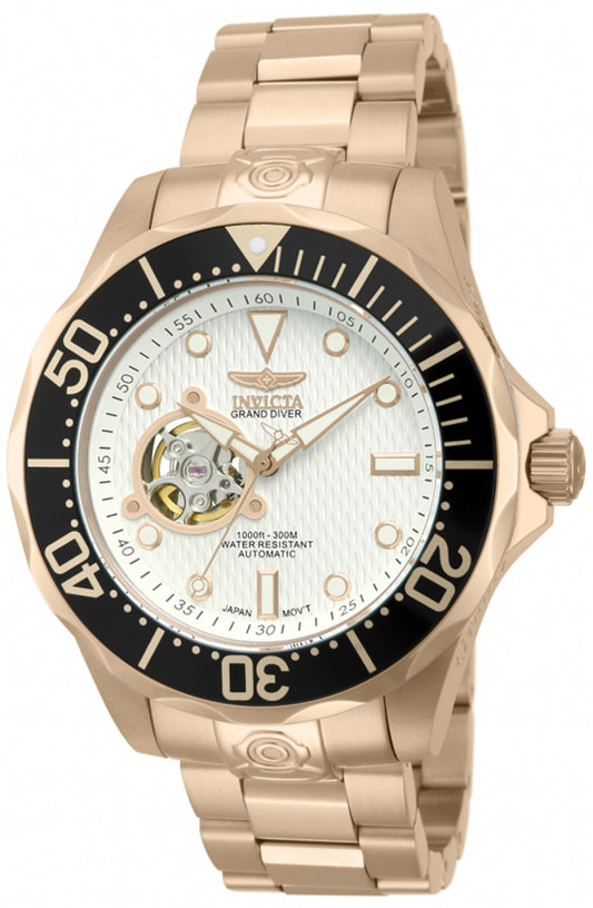 Invicta Men's 13712 Pro Diver Automatic 3 Hand Metallic White Dial Watch