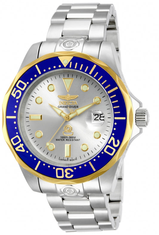 Invicta Men's 13789 Pro Diver Automatic 3 Hand Silver Dial Watch