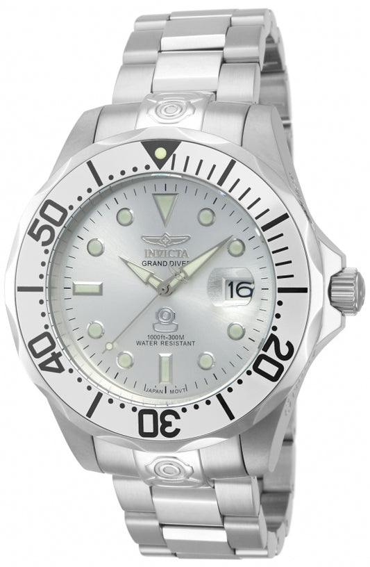 Invicta Men's 13937 Pro Diver Automatic 3 Hand Silver Dial Watch