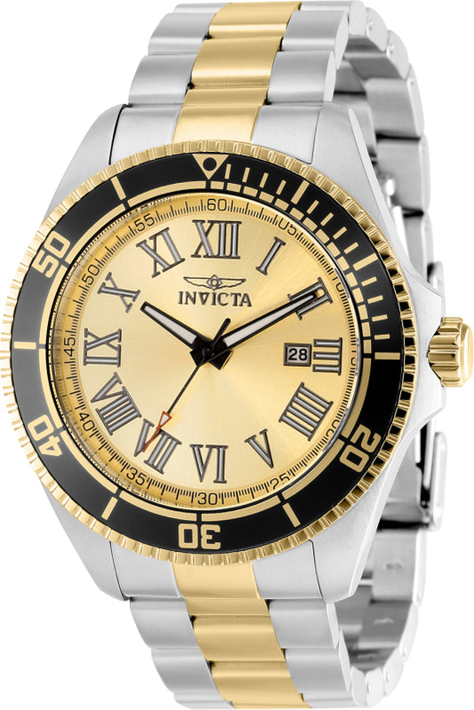 Invicta Men's 15000 Pro Diver  Quartz 3 Hand Champagne Dial Watch