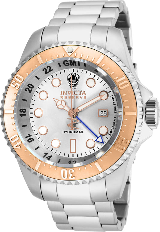 Invicta Men's 16964 Hydromax Quartz 3 Hand Silver Dial Watch