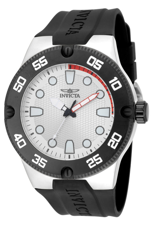 Invicta Men's 18023 Pro Diver Quartz 3 Hand Silver Dial Watch