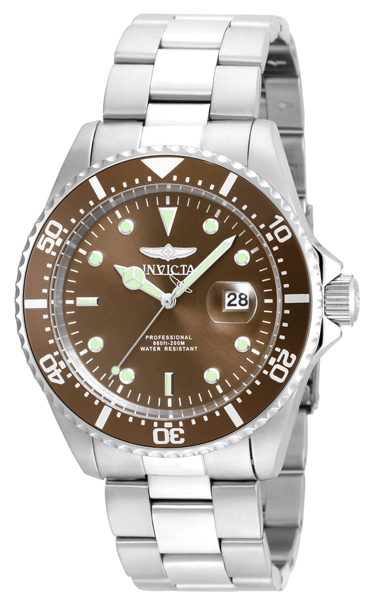Invicta Men's 22049 Pro Diver  Quartz 3 Hand Brown Dial Watch