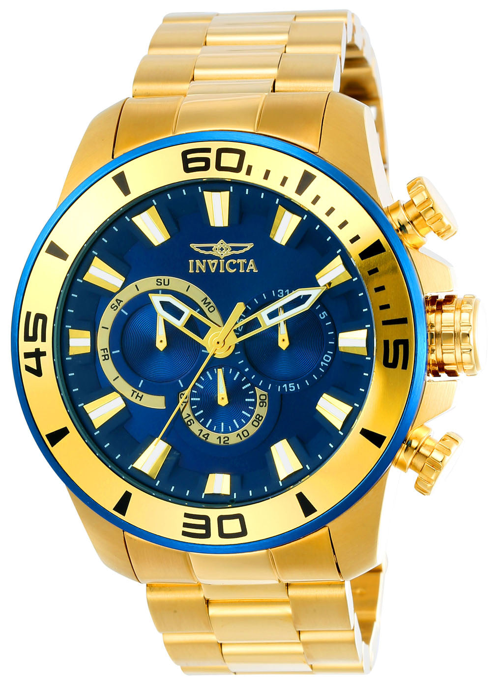 Invicta Men's 22587 Pro Diver Quartz Chronograph Blue Dial Watch