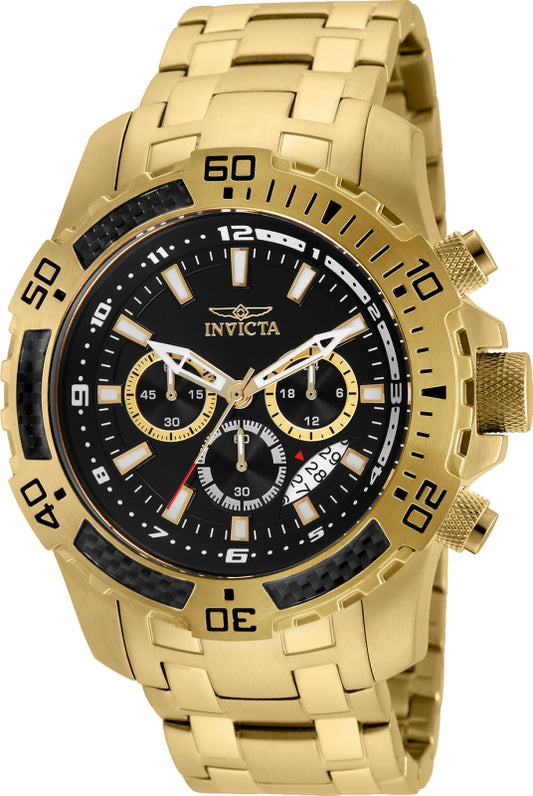 Invicta Men's 24855 Pro Diver Quartz Chronograph Black Dial Watch