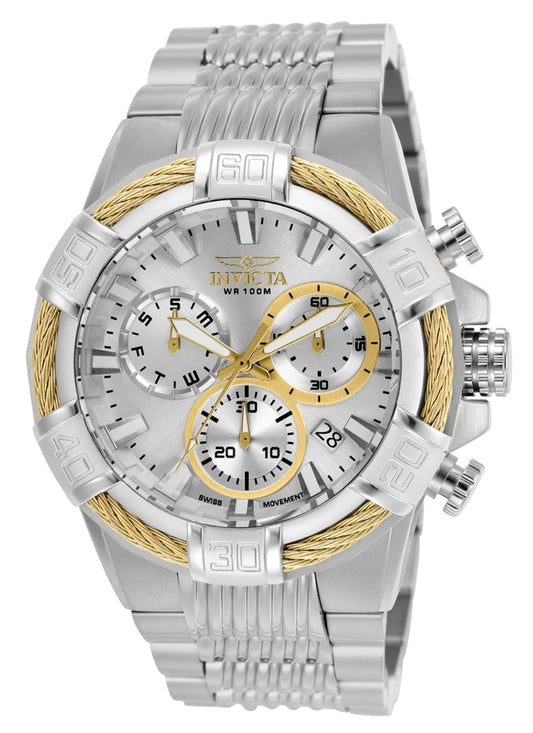 Invicta Men's 25863 Bolt Quartz Chronograph Silver Dial Watch