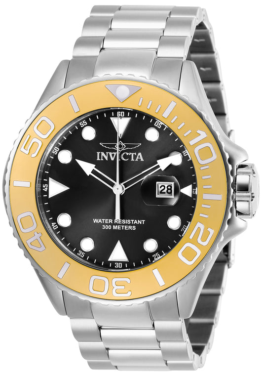 Invicta Men's 28767 Pro Diver Quartz 3 Hand Black Dial